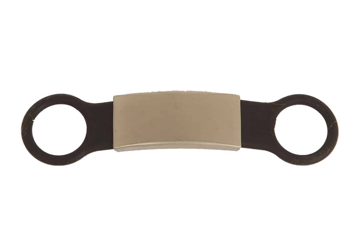 Tagiffany Silicone Slider Collar Tag Black Pet ID Tag Tagiffany