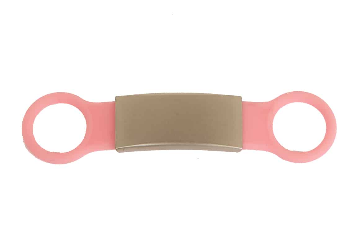 Tagiffany Silicone Slider Collar Tag Pink Pet ID Tag Tagiffany