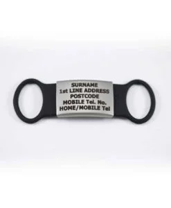 Silicone Slider Horse and Rider Tag - Single - Black