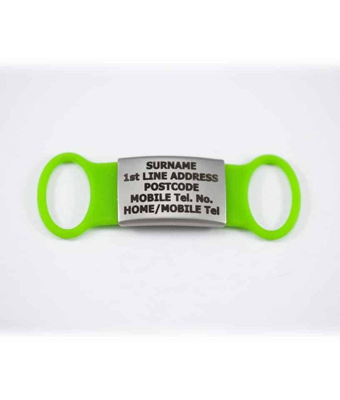 Silicone Slider Horse and Rider Tag - Single - Green | Tagiffany