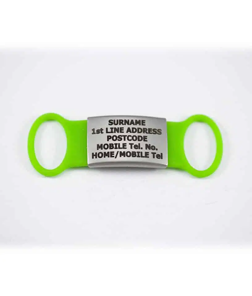 Silicone Slider Horse and Rider Tag - Single - Green