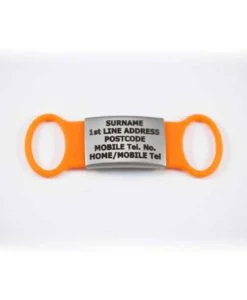 Silicone Slider Horse and Rider Tag - Single - Orange