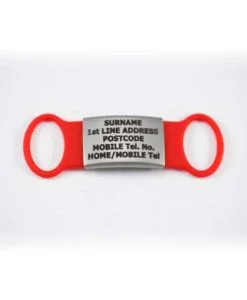 Silicone Slider Horse and Rider Tag - Single - Red