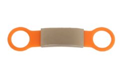 Tagiffany Silicone Slider Collar Tag - Orange Pet ID Tag