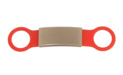 Tagiffany Silicone Slider Collar Tag - Red Pet ID Tag