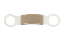 Tagiffany Silicone Slider Collar Tag - White Pet ID Tag