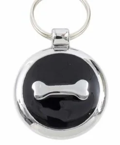Luxury Pet ID Tags - Black - Bone - Smarties