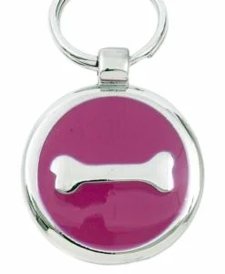 Luxury Pet ID Tags - Pink - Bone - Smarties