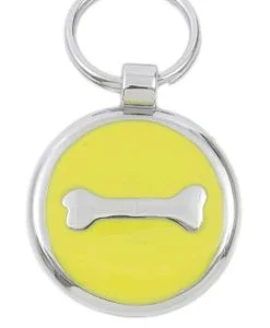 Luxury Pet ID Tags - Yellow - Bone - Smarties
