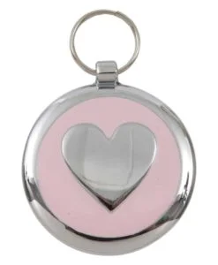 Luxury Pet ID Tags - Light Pink - Heart - Smarties
