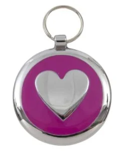 Luxury Pet ID Tags - Pink - Heart - Smarties