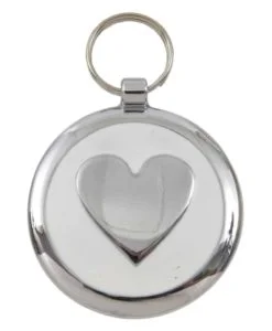 Luxury Pet ID Tags - White - Heart - Smarties