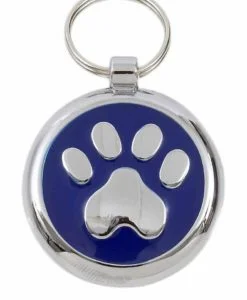 Luxury Pet ID Tags - Blue - Paw - Smarties