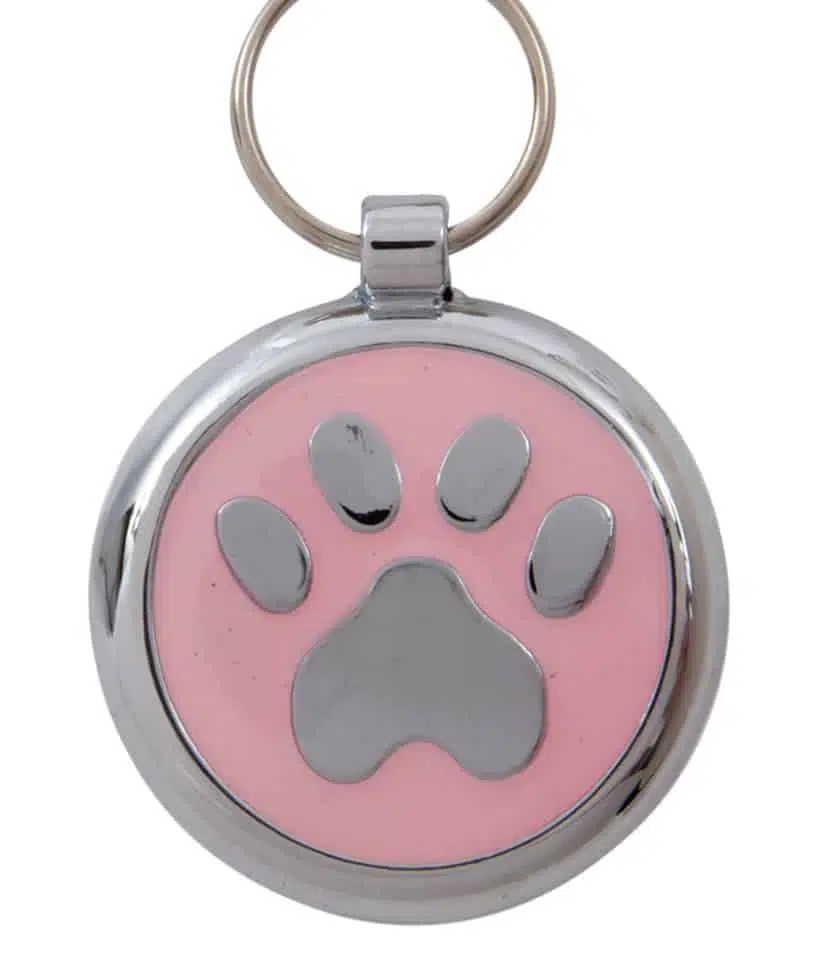 Luxury Pet ID Tags - Light Pink - Paw - Smarties