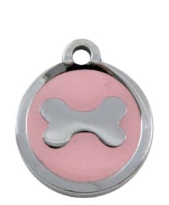 Luxury Pet ID Tag - Light Pink - Bone - Sweetie