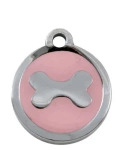 Luxury Pet ID Tag - Light Pink - Bone - Sweetie