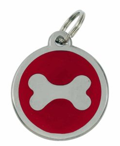 Luxury Pet ID Tag - Red - Bone - Sweetie