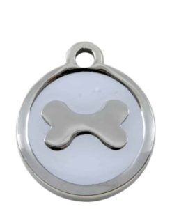 Luxury Pet ID Tag - White - Bone - Sweetie