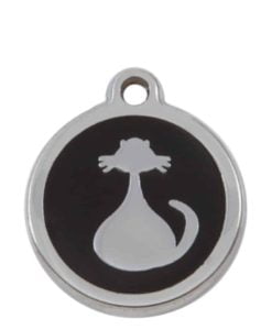 Luxury Pet ID Tag - Black - Cat - Sweetie