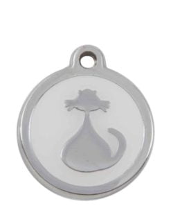 Luxury Pet ID Tag - White - Cat - Sweetie
