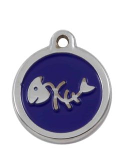 Luxury Pet ID Tag - Blue - Fish Bone - Sweetie