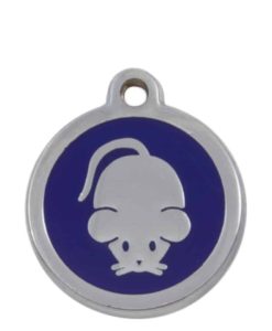 Luxury Pet ID Tag - Blue - Mouse - Sweetie