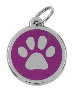 Luxury Pet ID Tag - Pink - Paw - Sweetie