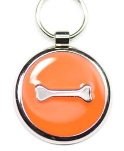 Luxury Pet ID Tag - Orange - Bone - Smarties